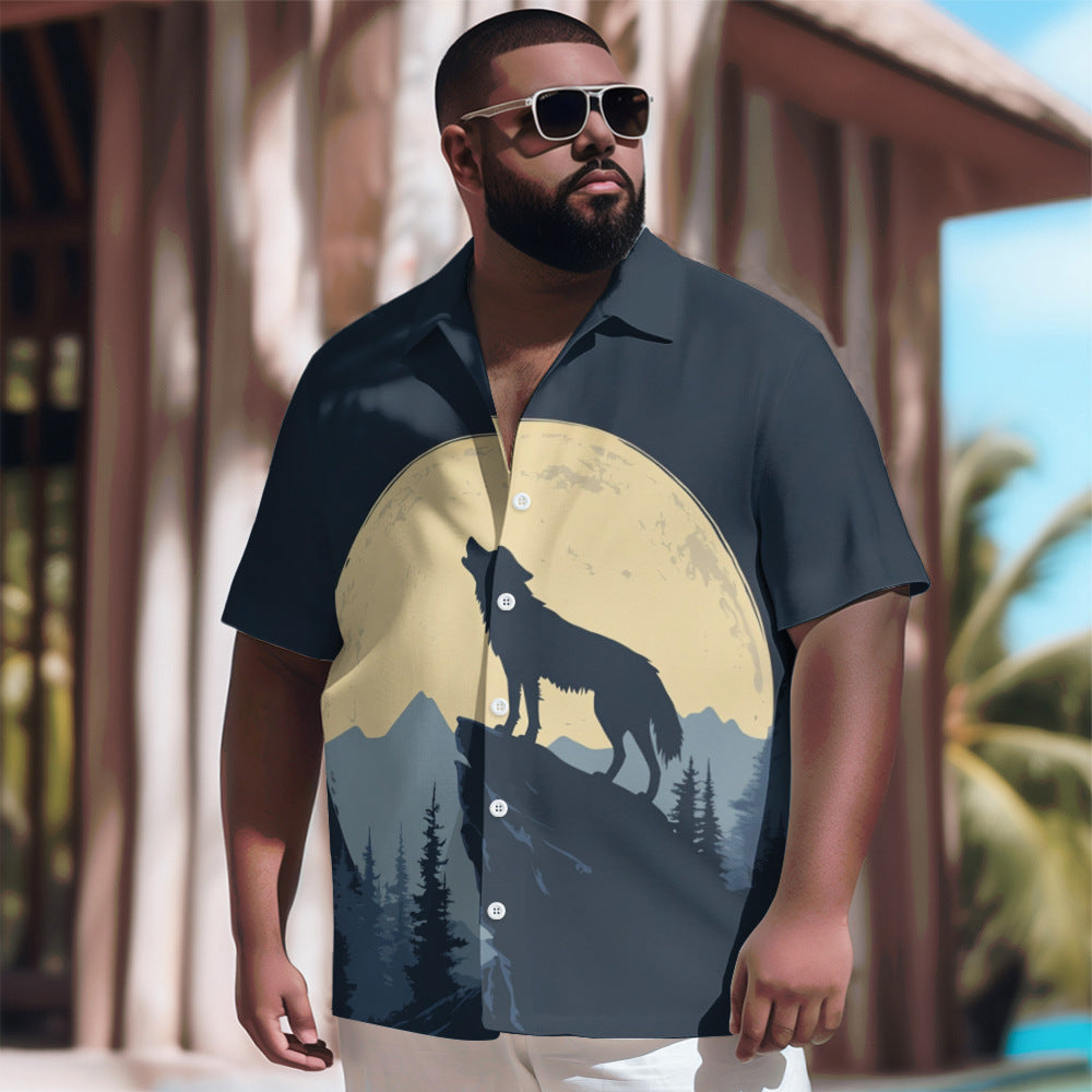 Men's Large Size Short Sleeve 3D Printed Resort Shirt