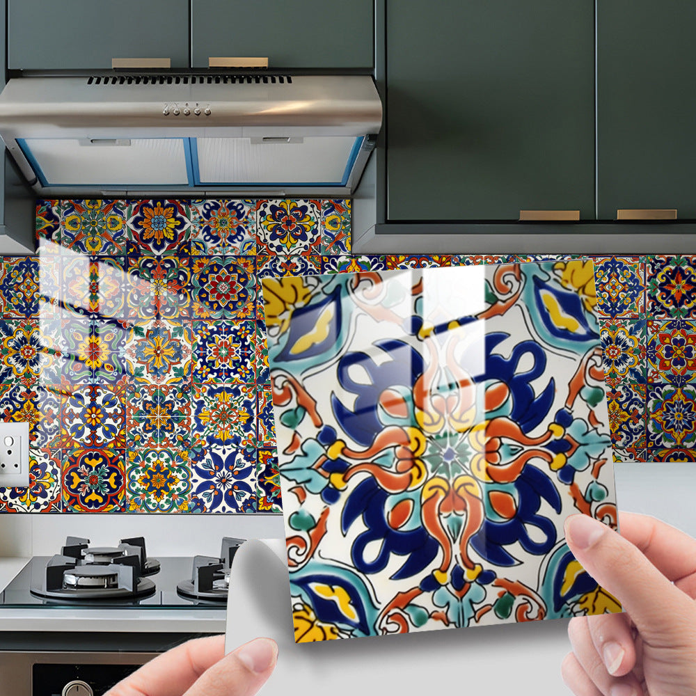 🔥This week's hot sale🔥24-pack Moroccan series self-adhesive waterproof decorative wall stickers