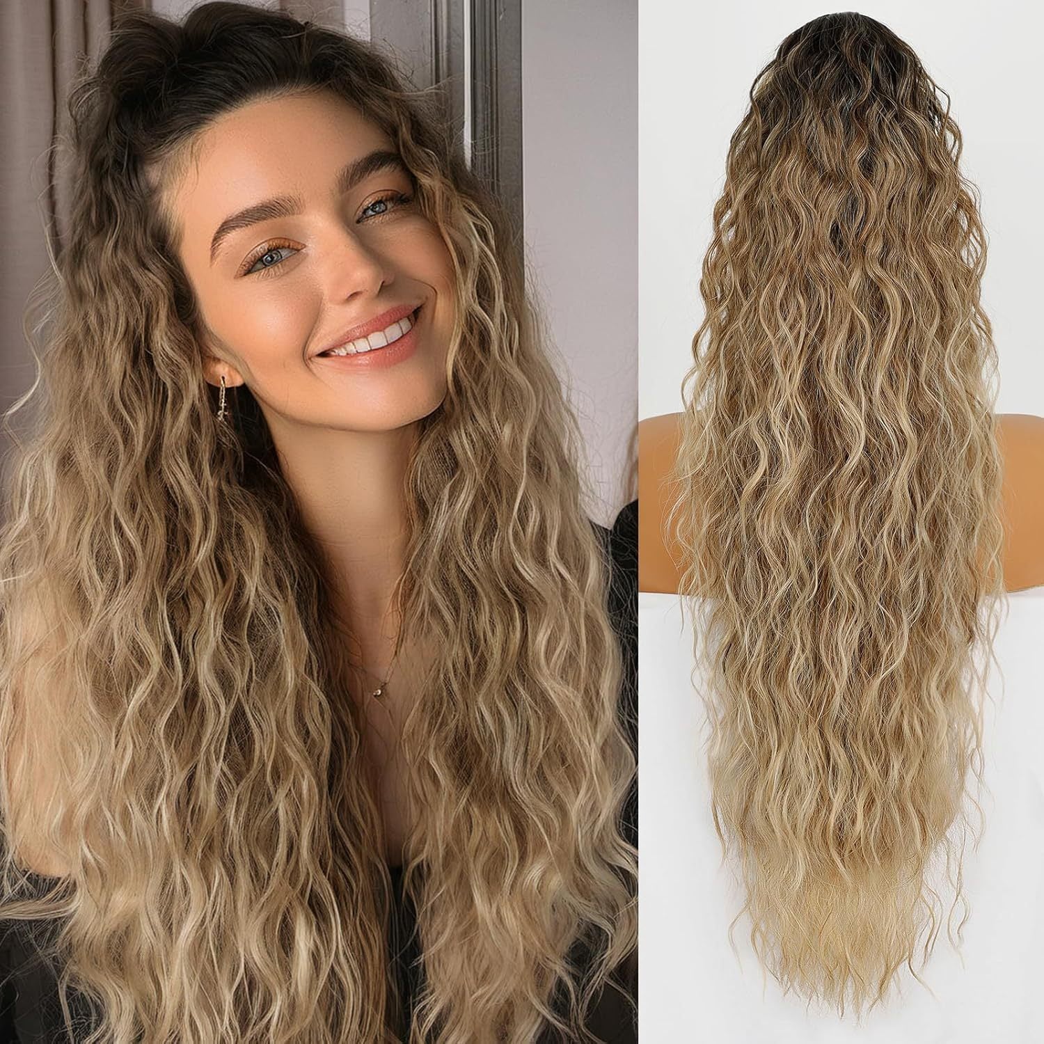 🔥This week's hot sale🔥Women's ponytail long curly hair bundle