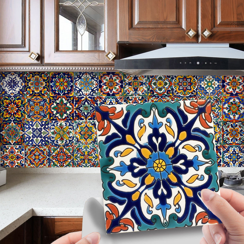 🔥This week's hot sale🔥24-pack Moroccan series self-adhesive waterproof decorative wall stickers