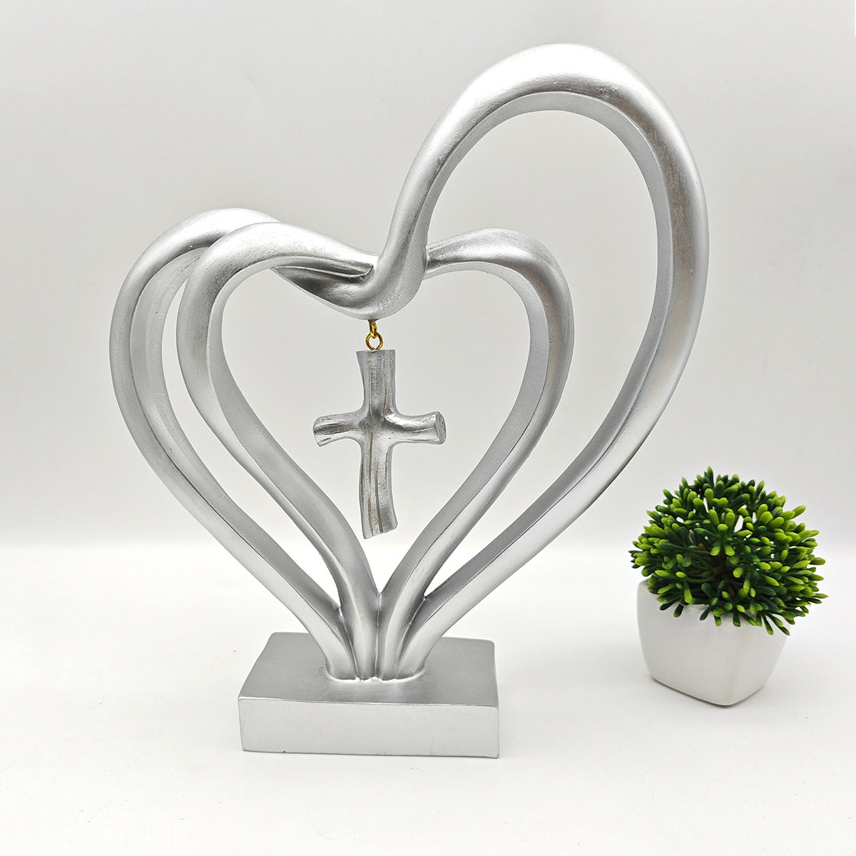 🔥This week's hot sale🔥easter jesus cross with intertwined hearts ornaments