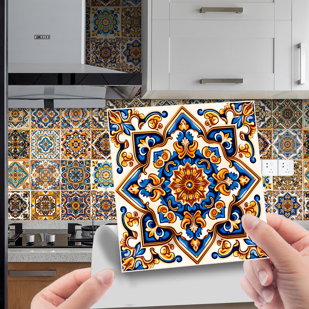 🔥This week's hot sale🔥24-pack Moroccan series self-adhesive waterproof decorative wall stickers