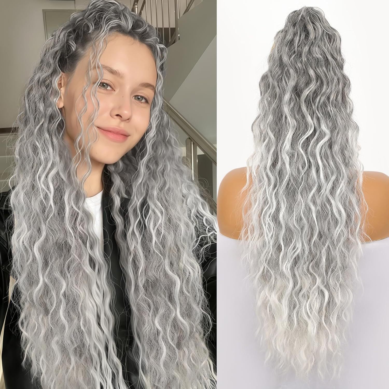 🔥This week's hot sale🔥Women's ponytail long curly hair bundle