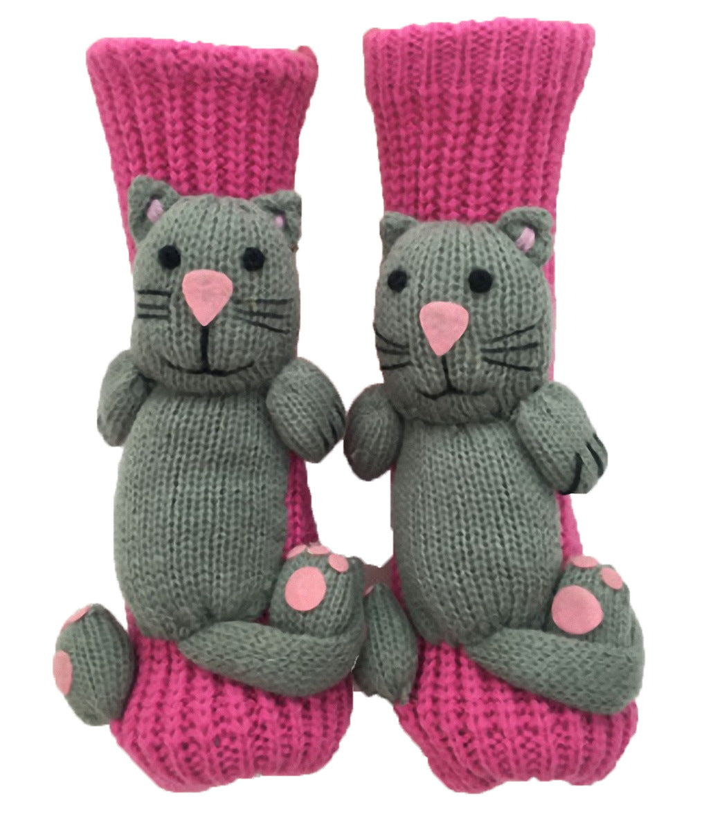 🔥This week's hot sale🔥3D cartoon animal winter warm home knitted sweater socks