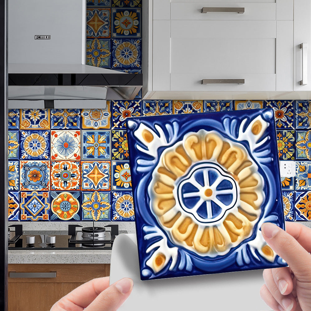 🔥This week's hot sale🔥24-pack Moroccan series self-adhesive waterproof decorative wall stickers