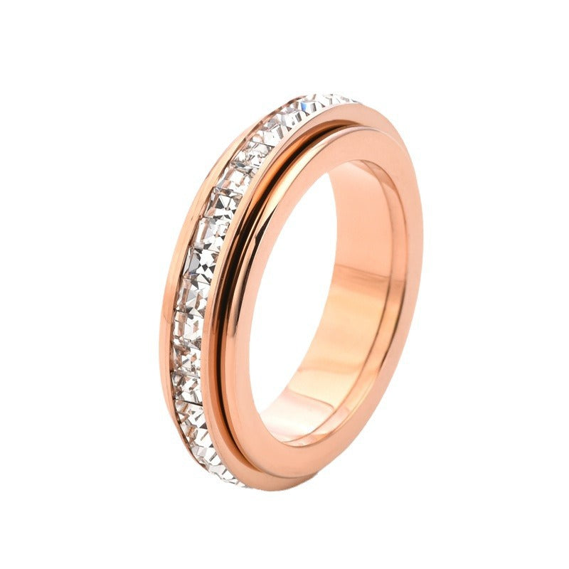 🔥This week's hot sale🔥Rotating Zirconia Spinner Ring