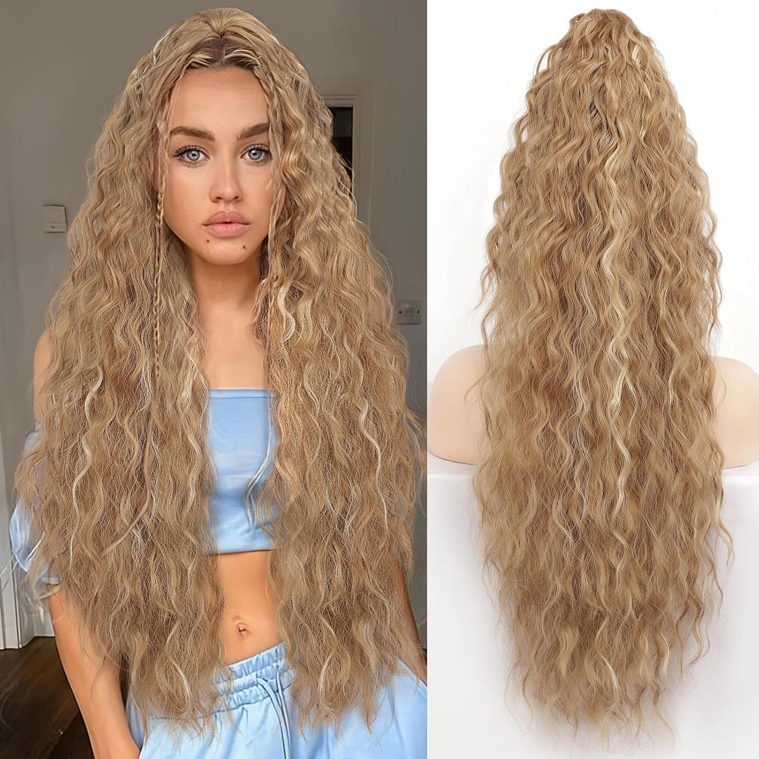 🔥This week's hot sale🔥Women's ponytail long curly hair bundle