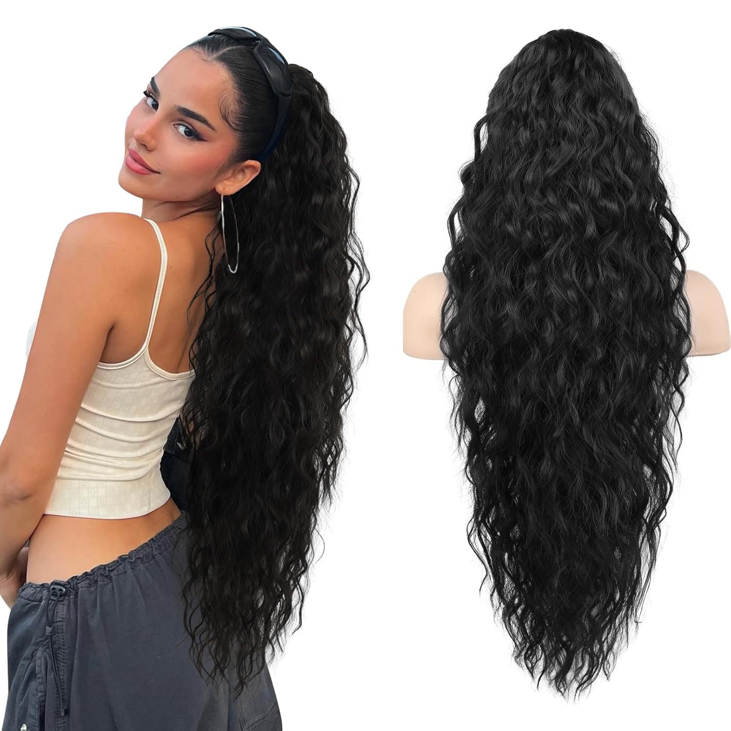 🔥This week's hot sale🔥Women's ponytail long curly hair bundle
