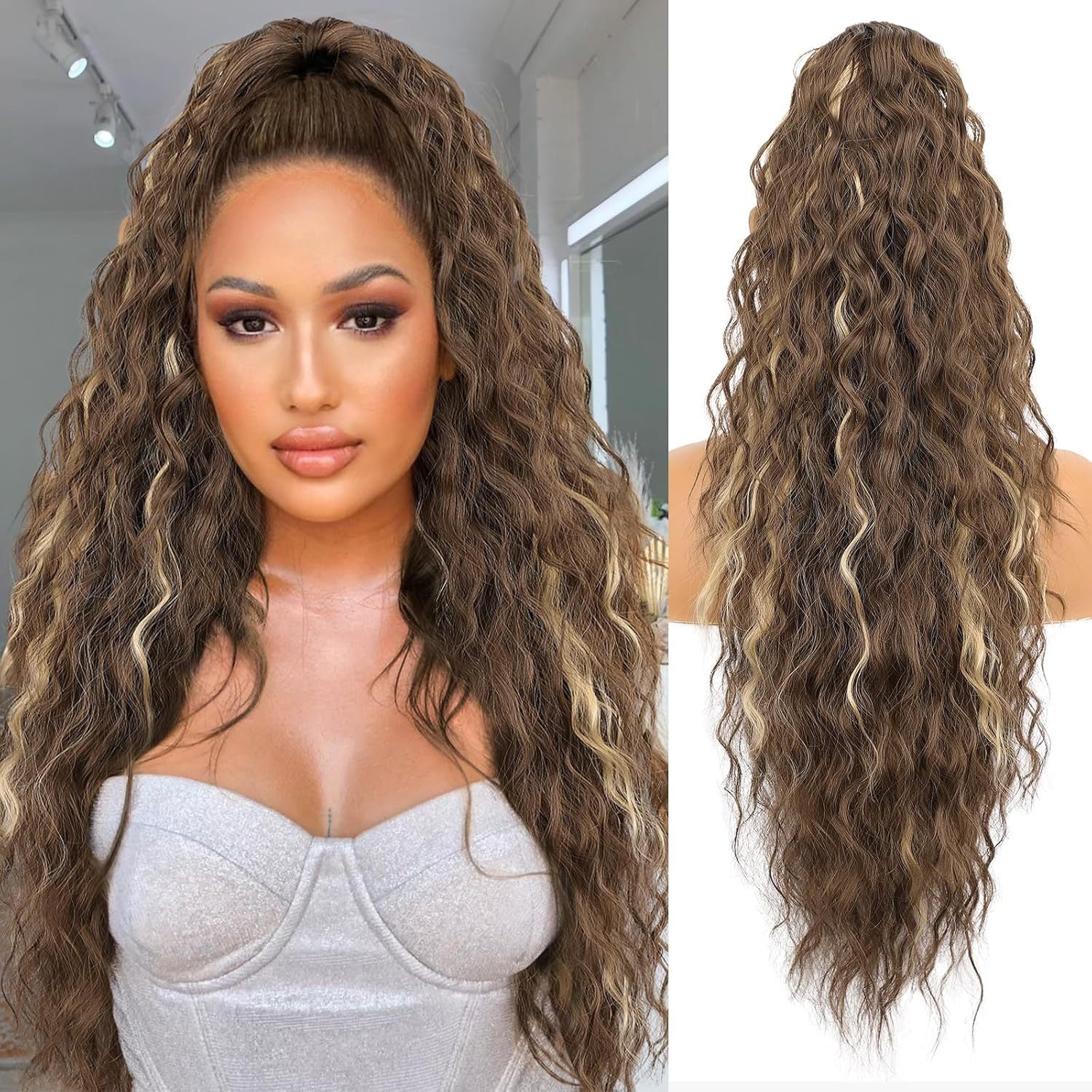 🔥This week's hot sale🔥Women's ponytail long curly hair bundle