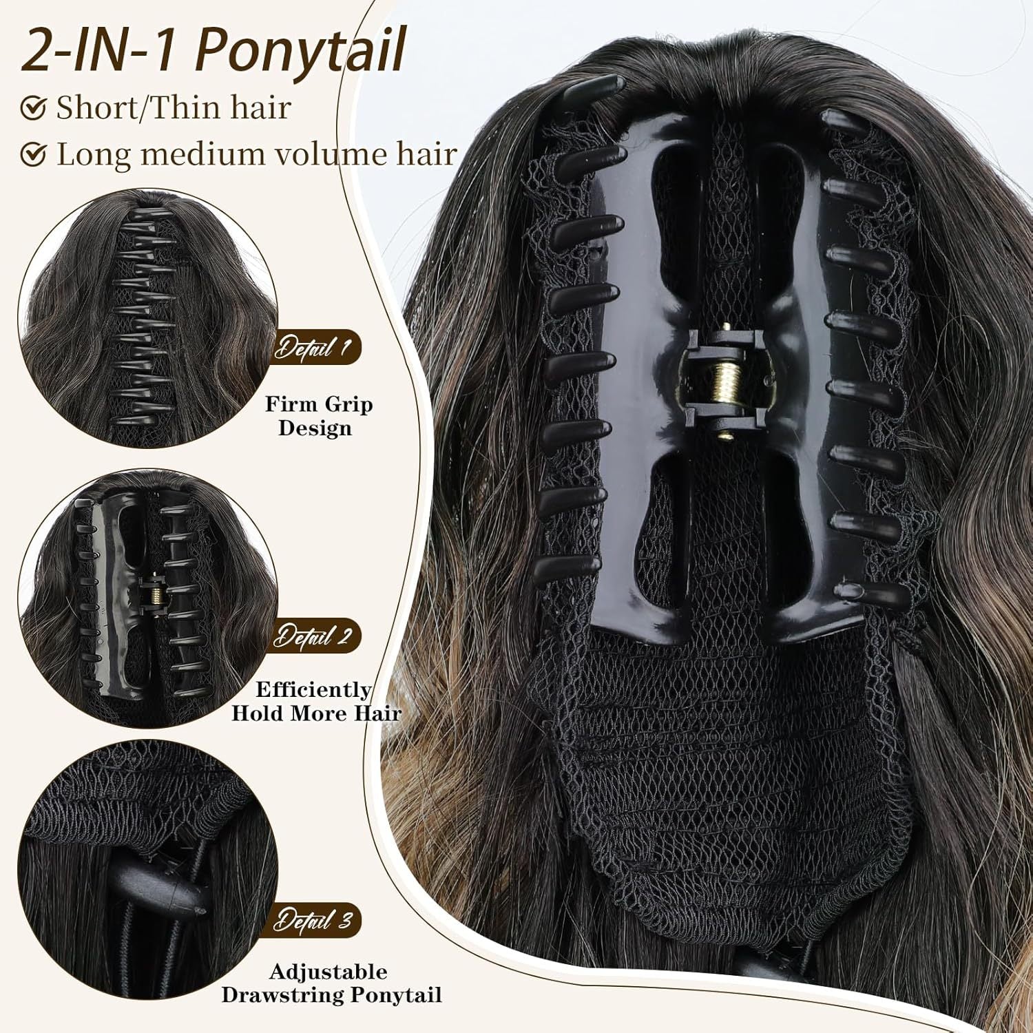 🔥This week's hot sale🔥Women's ponytail long curly hair bundle