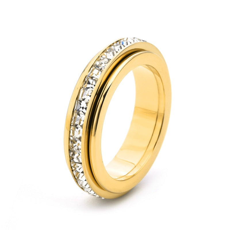 🔥This week's hot sale🔥Rotating Zirconia Spinner Ring