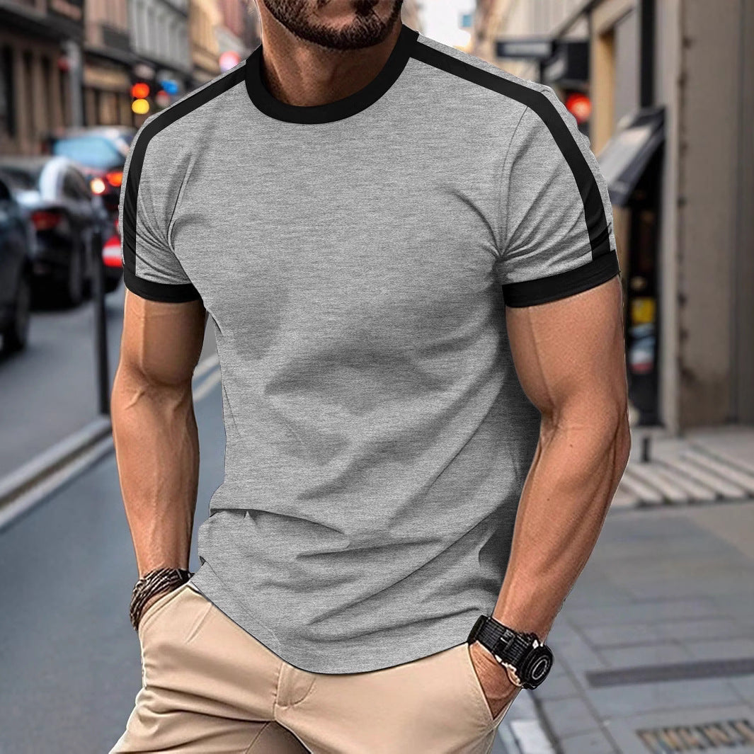 Men's contrasting crew neck T-shirt