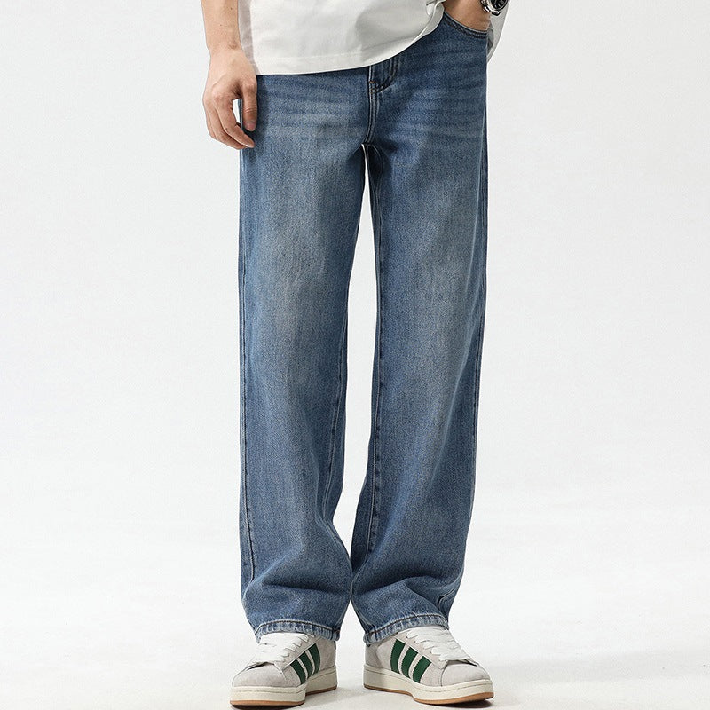Men's retro all-match casual straight jeans