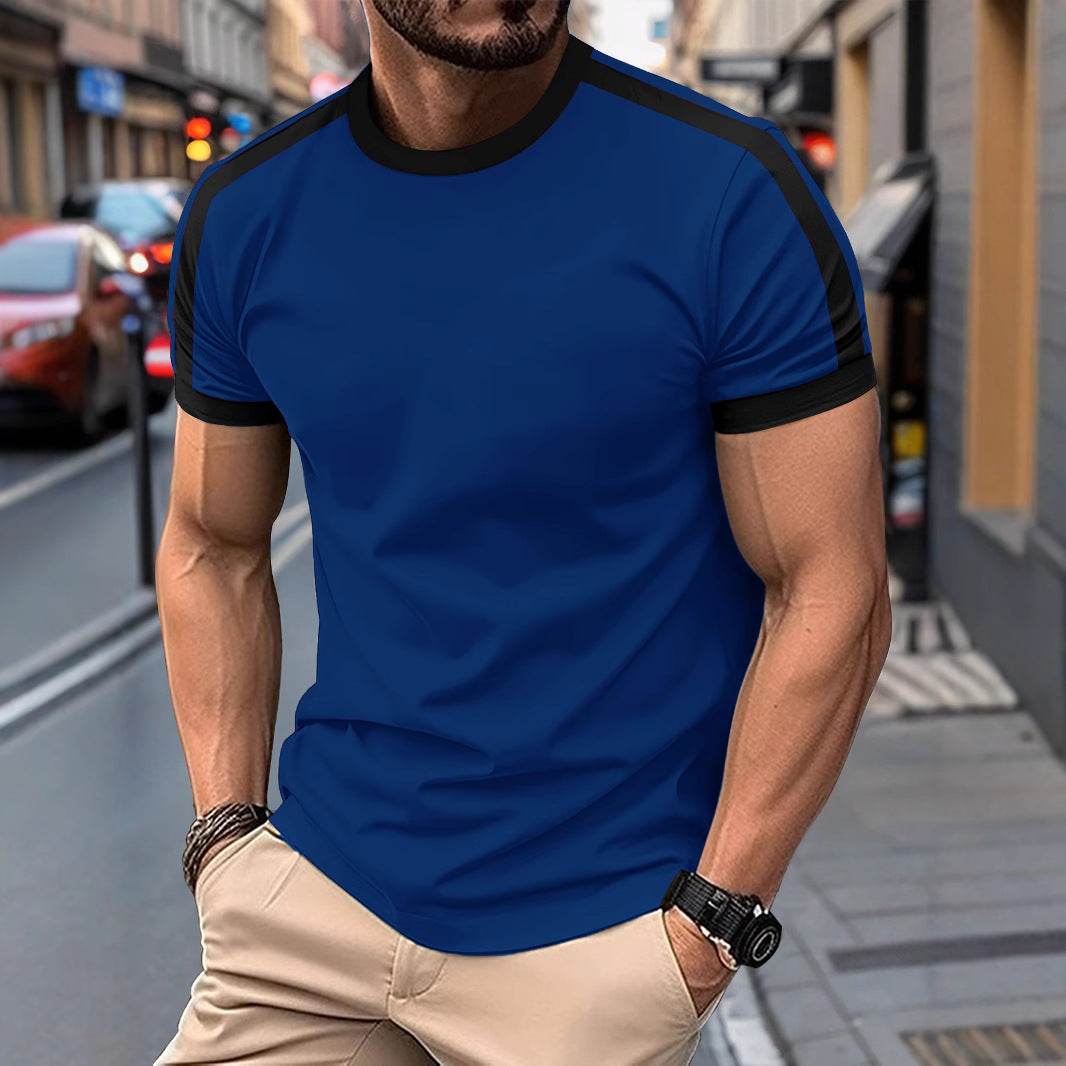 Men's contrasting crew neck T-shirt