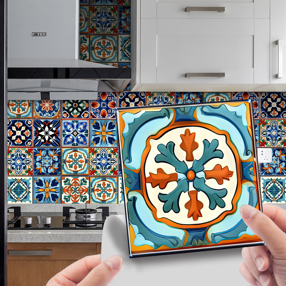 🔥This week's hot sale🔥24-pack Moroccan series self-adhesive waterproof decorative wall stickers