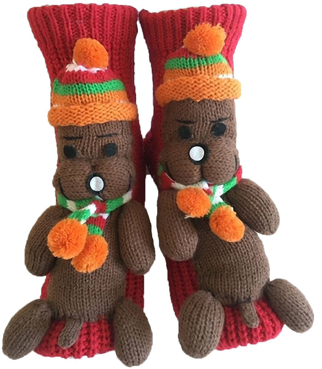 🔥This week's hot sale🔥3D cartoon animal winter warm home knitted sweater socks