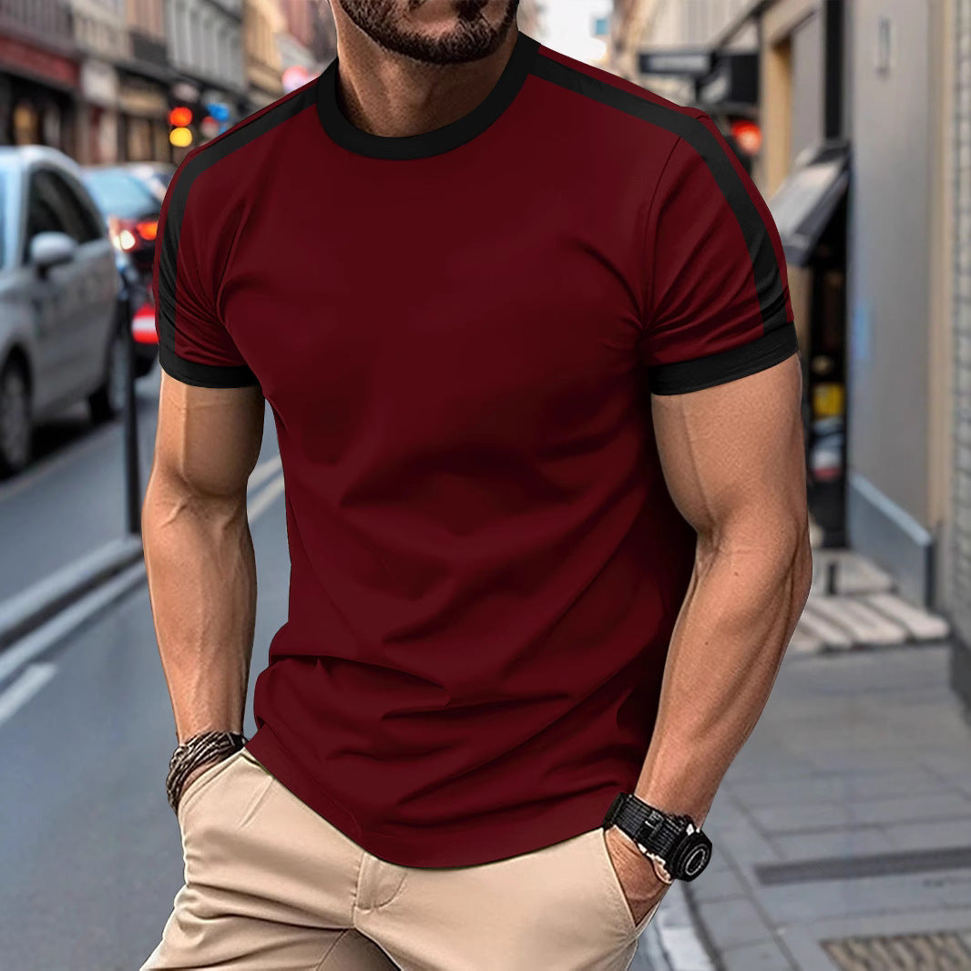 Men's contrasting crew neck T-shirt