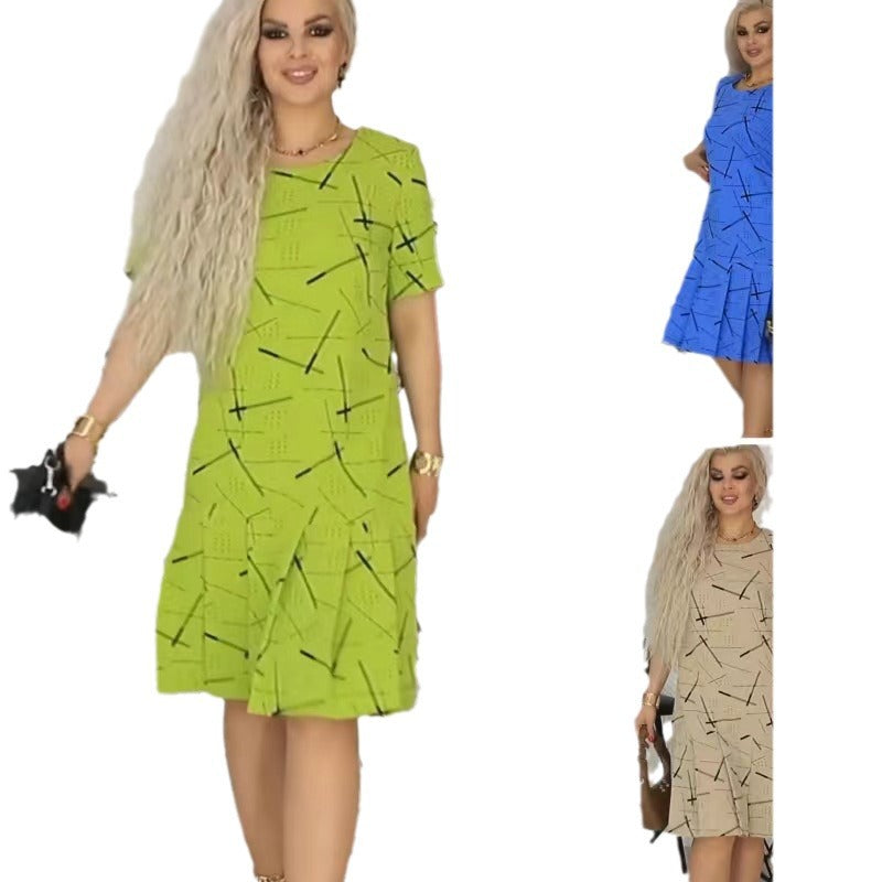 🔥This week's hot sale🔥 Printed pleated short dress