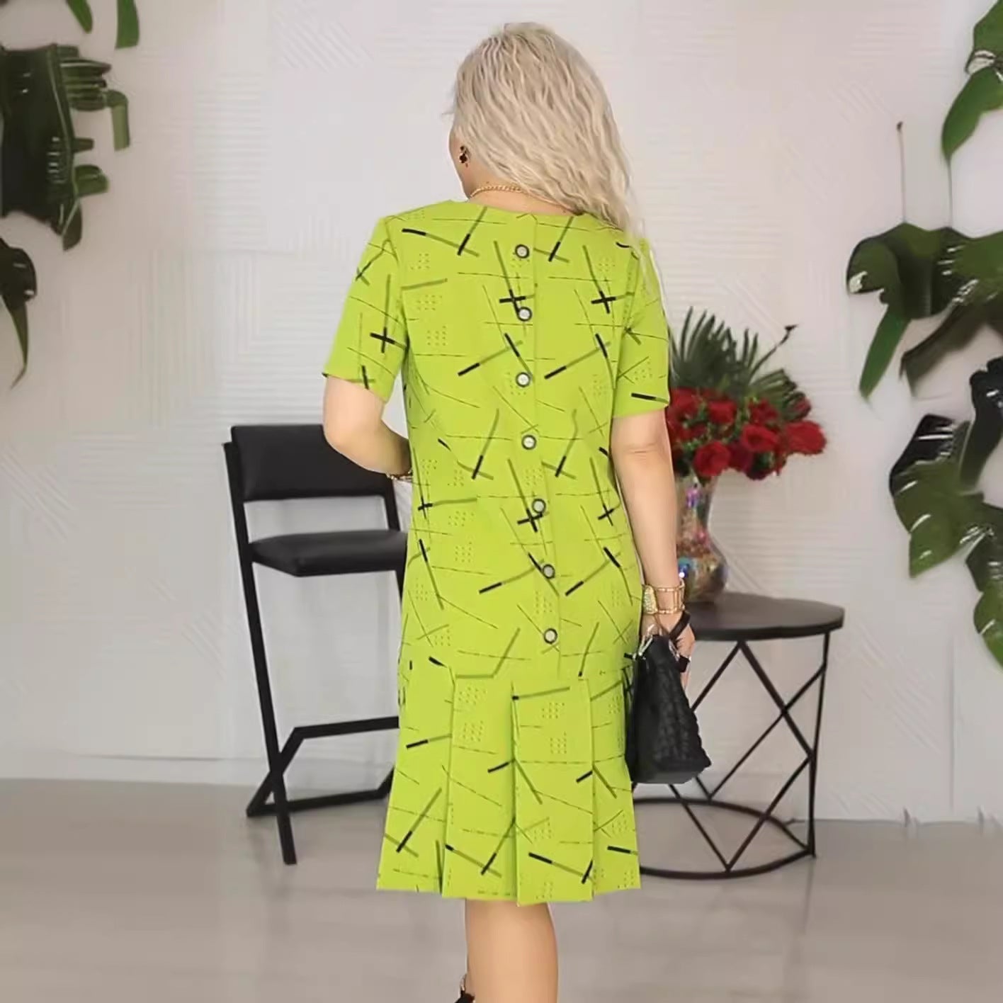 🔥This week's hot sale🔥 Printed pleated short dress