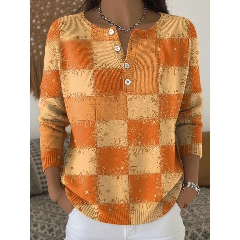 🔥This week's hot sale🔥Buttoned Christmas Tree Print Sweatshirt
