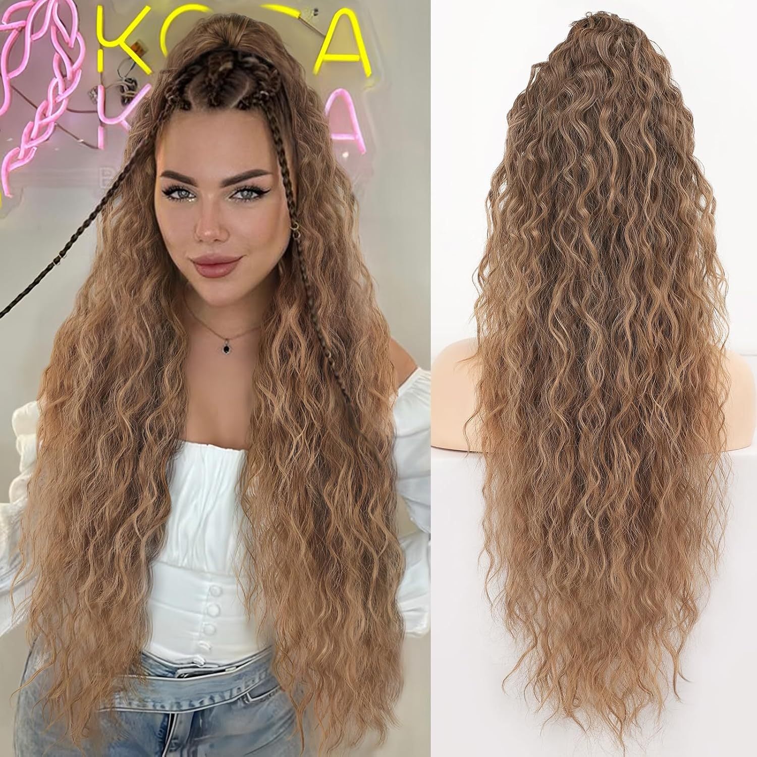 🔥This week's hot sale🔥Women's ponytail long curly hair bundle