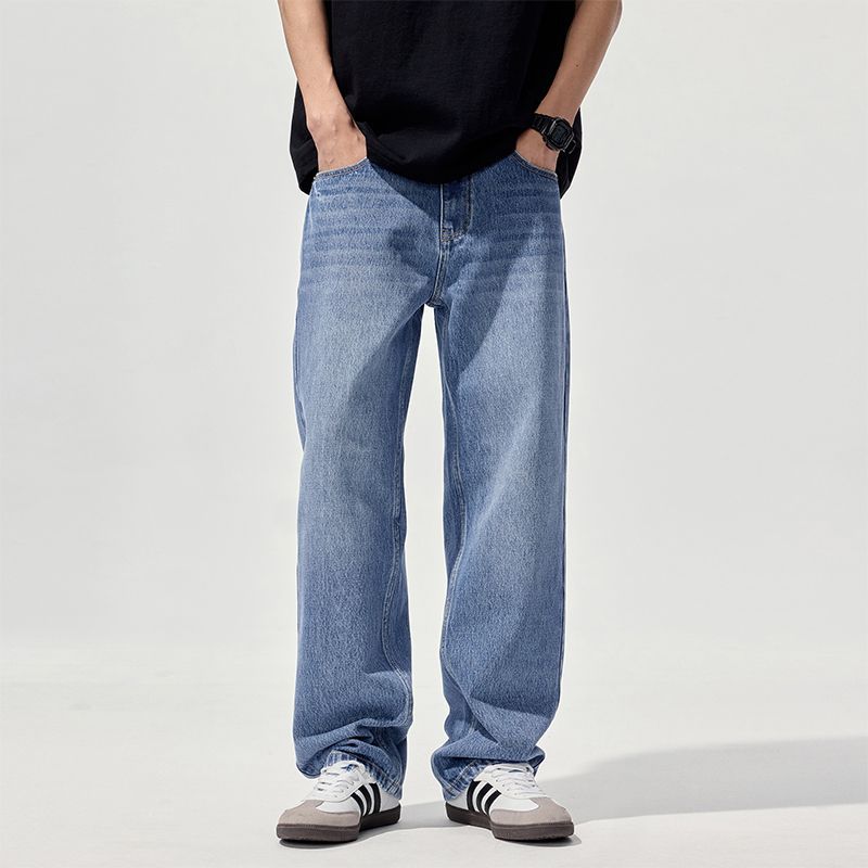 Men's retro all-match casual straight jeans