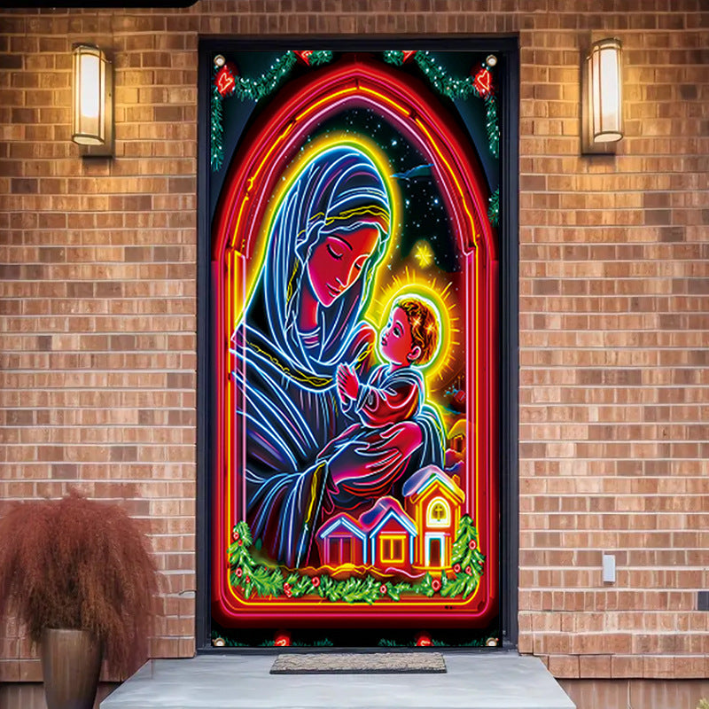 🔥This week's hot sale🔥Fluorescent Christmas door banner