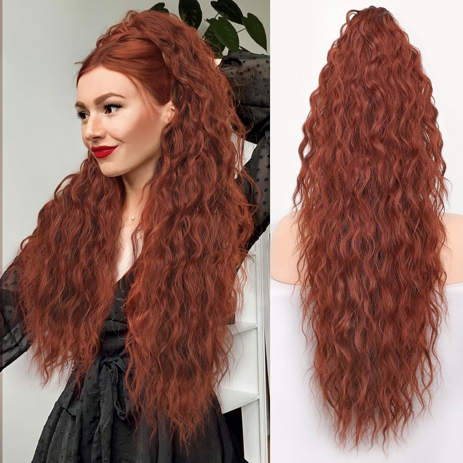 🔥This week's hot sale🔥Women's ponytail long curly hair bundle