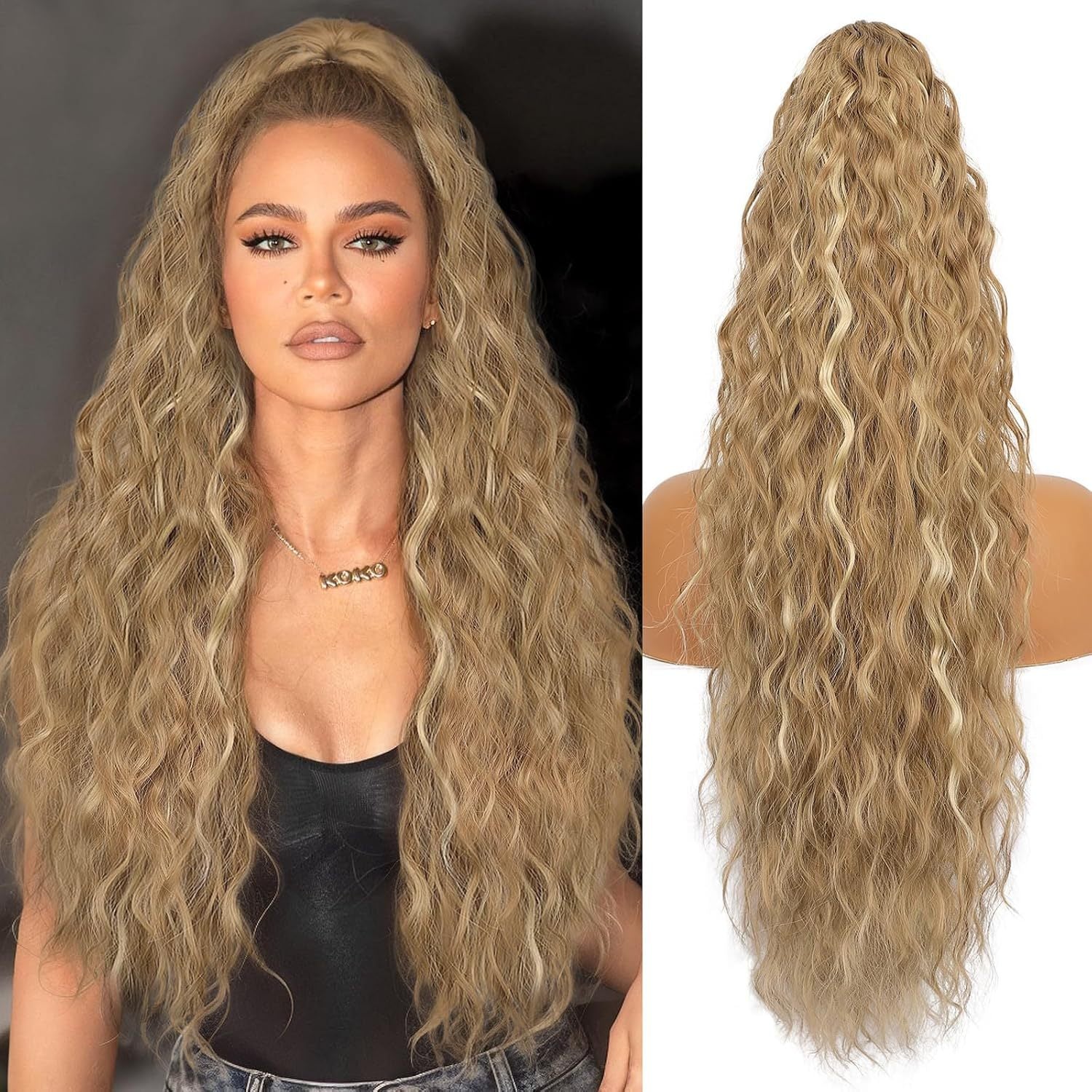 🔥This week's hot sale🔥Women's ponytail long curly hair bundle