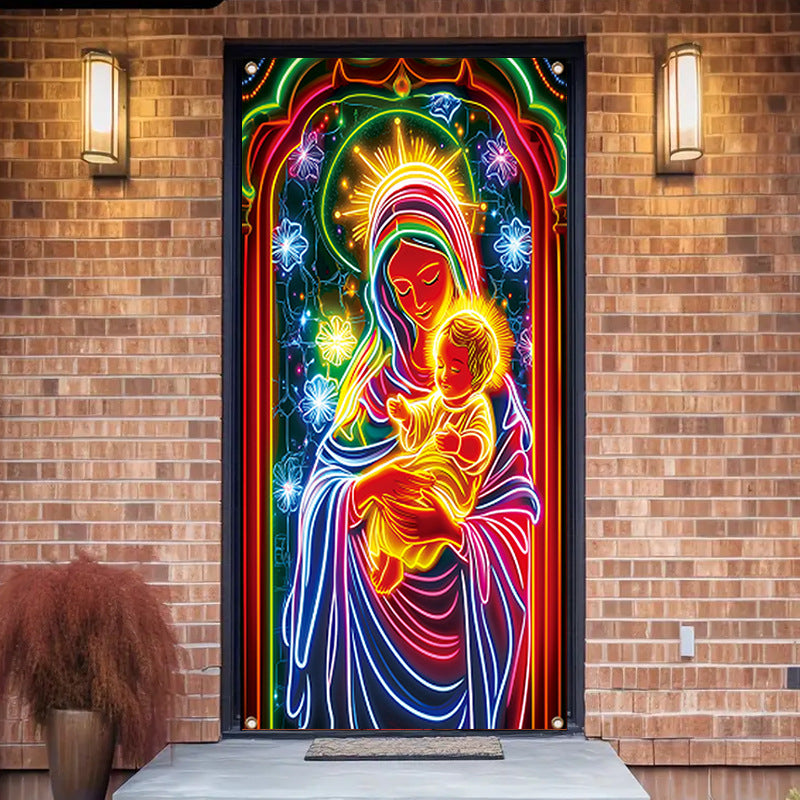 🔥This week's hot sale🔥Fluorescent Christmas door banner
