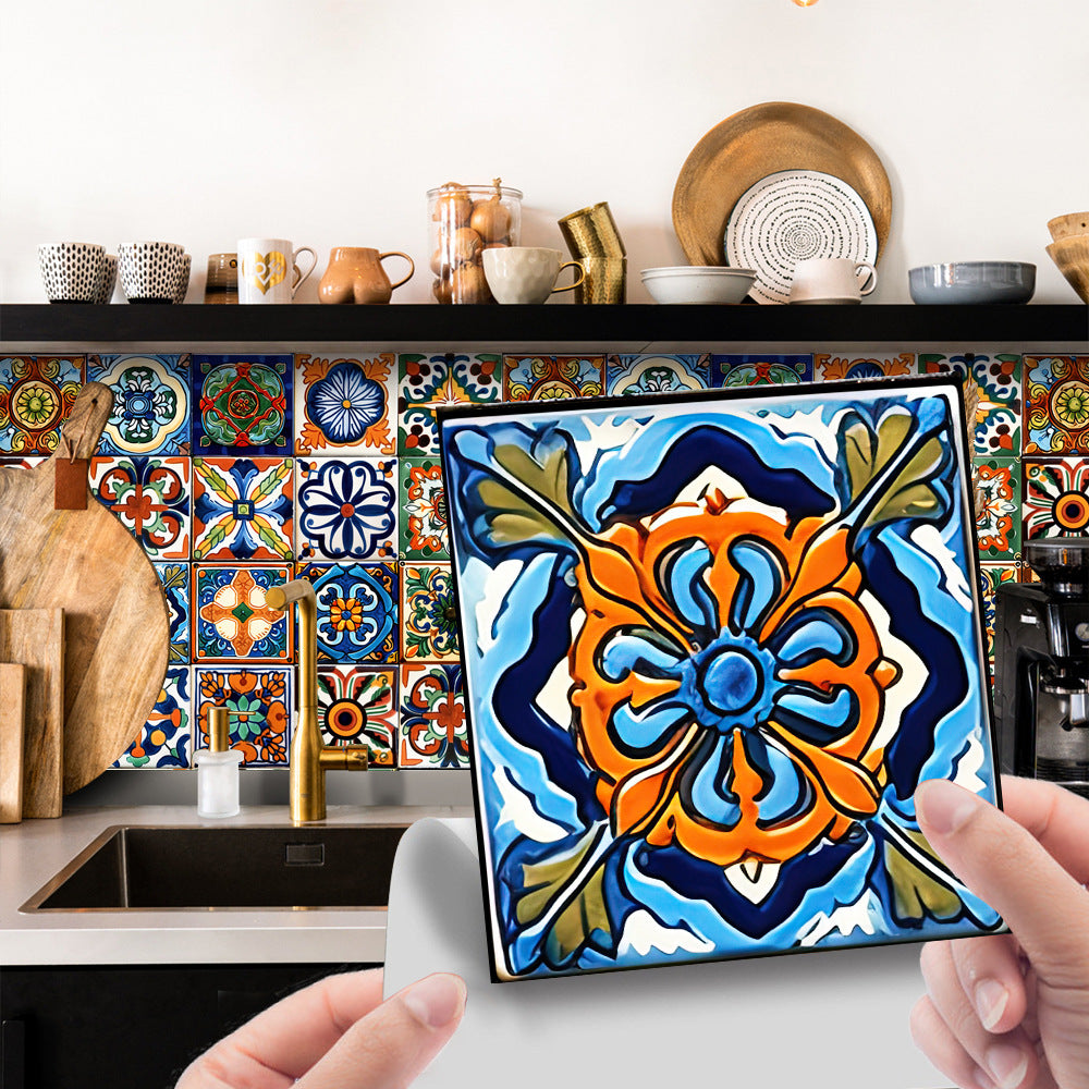 🔥This week's hot sale🔥24-pack Moroccan series self-adhesive waterproof decorative wall stickers
