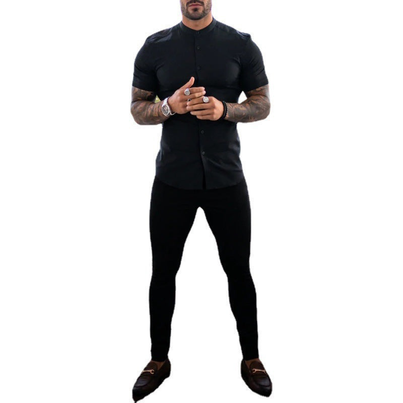 Men's Casual Solid Color Slim Fit Trousers