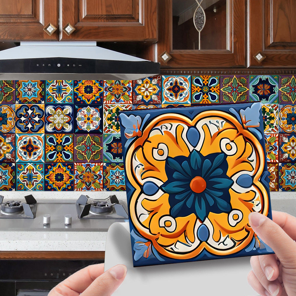 🔥This week's hot sale🔥24-pack Moroccan series self-adhesive waterproof decorative wall stickers