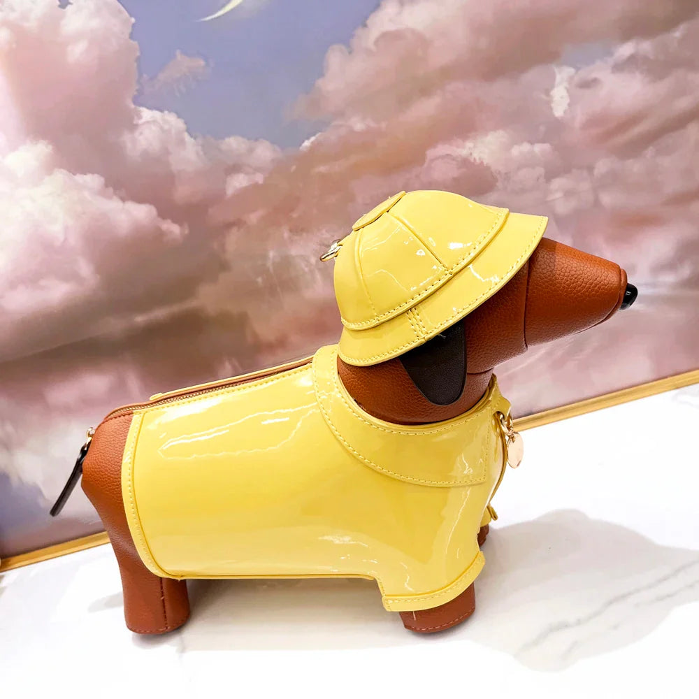 🔥This week's hot sale🔥Dachshund In Rain Coat Crossbody Bag