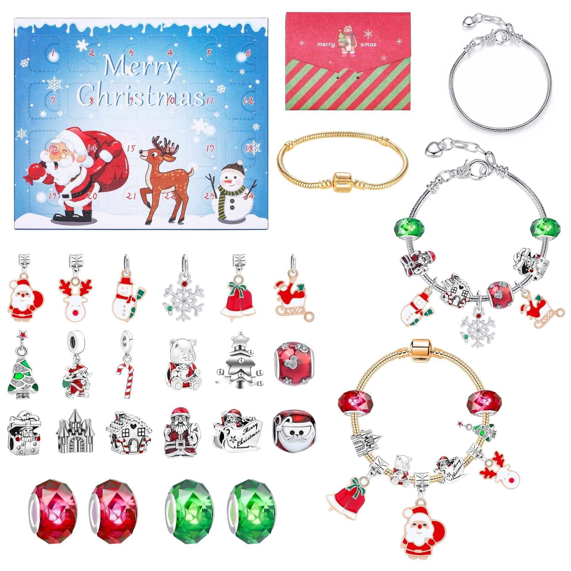 🔥This week's hot sale🔥diy christmas advent calendar bracelets set