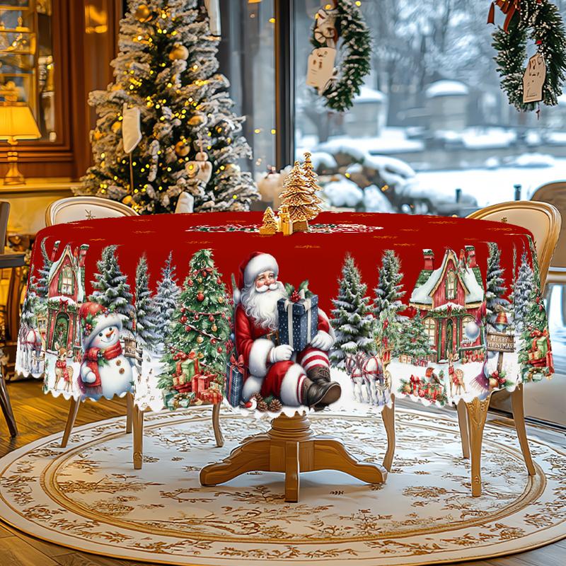 🔥This week's hot sale🔥Christmas Round Tablecloth