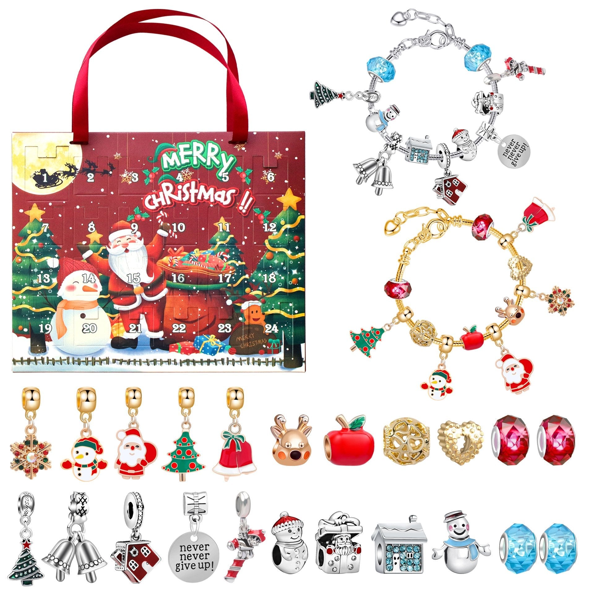 🔥This week's hot sale🔥diy christmas advent calendar bracelets set