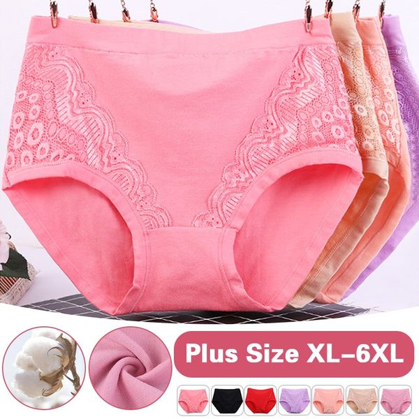 Plus Size High Waist Leak Proof Cotton Underwear