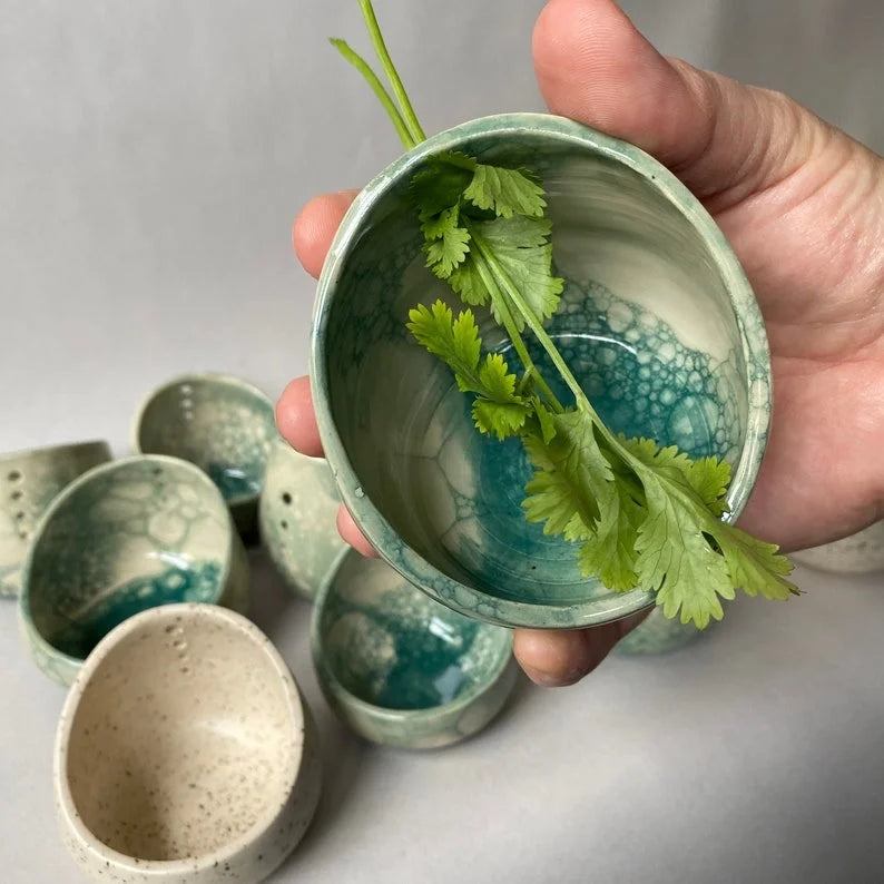 Pottery Herb Stripper, Kitchen Herb Leaf Stripping Tool