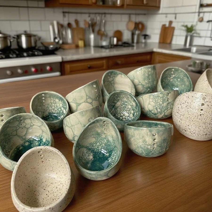 Pottery Herb Stripper, Kitchen Herb Leaf Stripping Tool