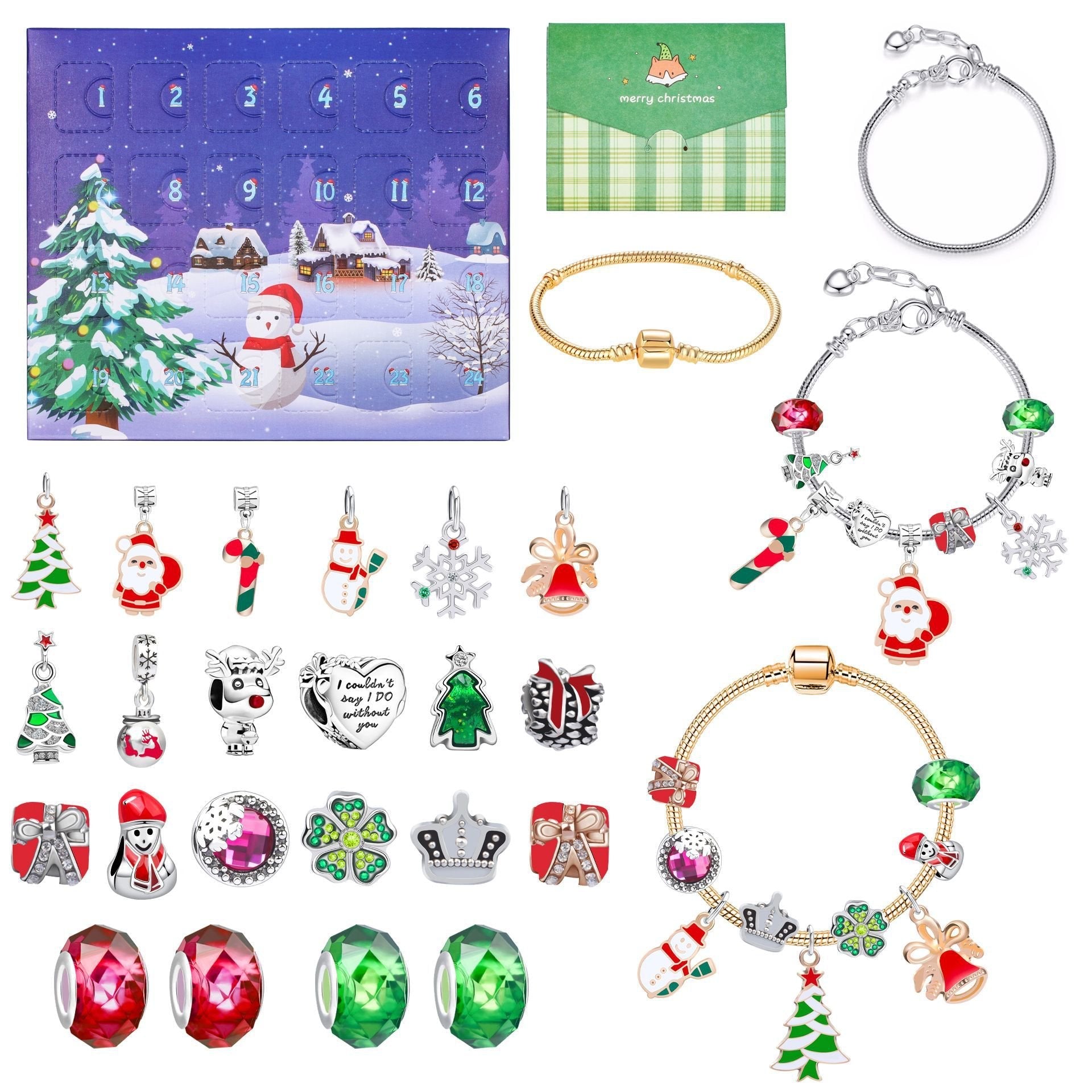 🔥This week's hot sale🔥diy christmas advent calendar bracelets set