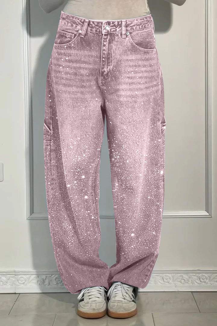 🔥This week's hot sale🔥Women's rhinestone harem jeans