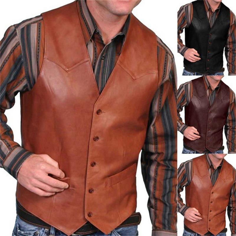 🔥This week's hot sale🔥Retro Men's Leather Vest