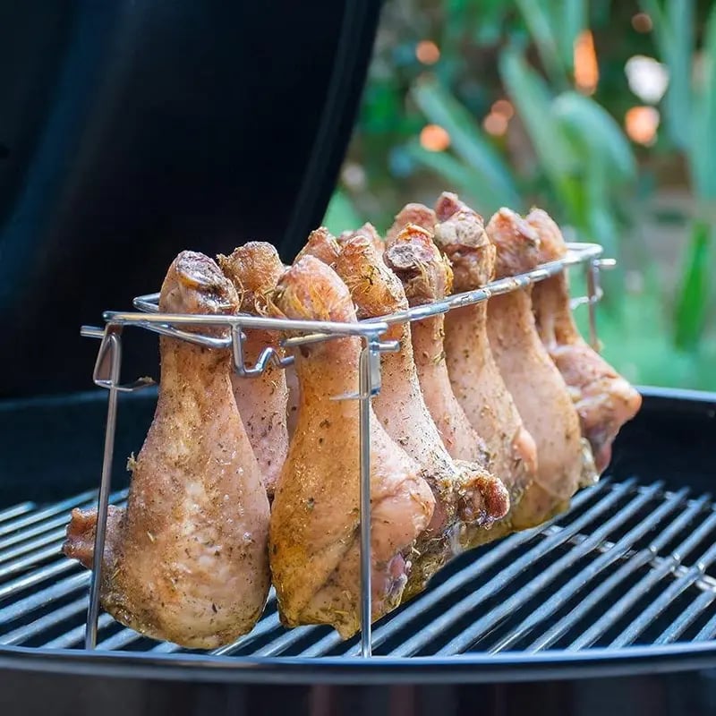 Metal Chicken Leg Rack — Non-Stick BBQ Rack (Specially for Camping)