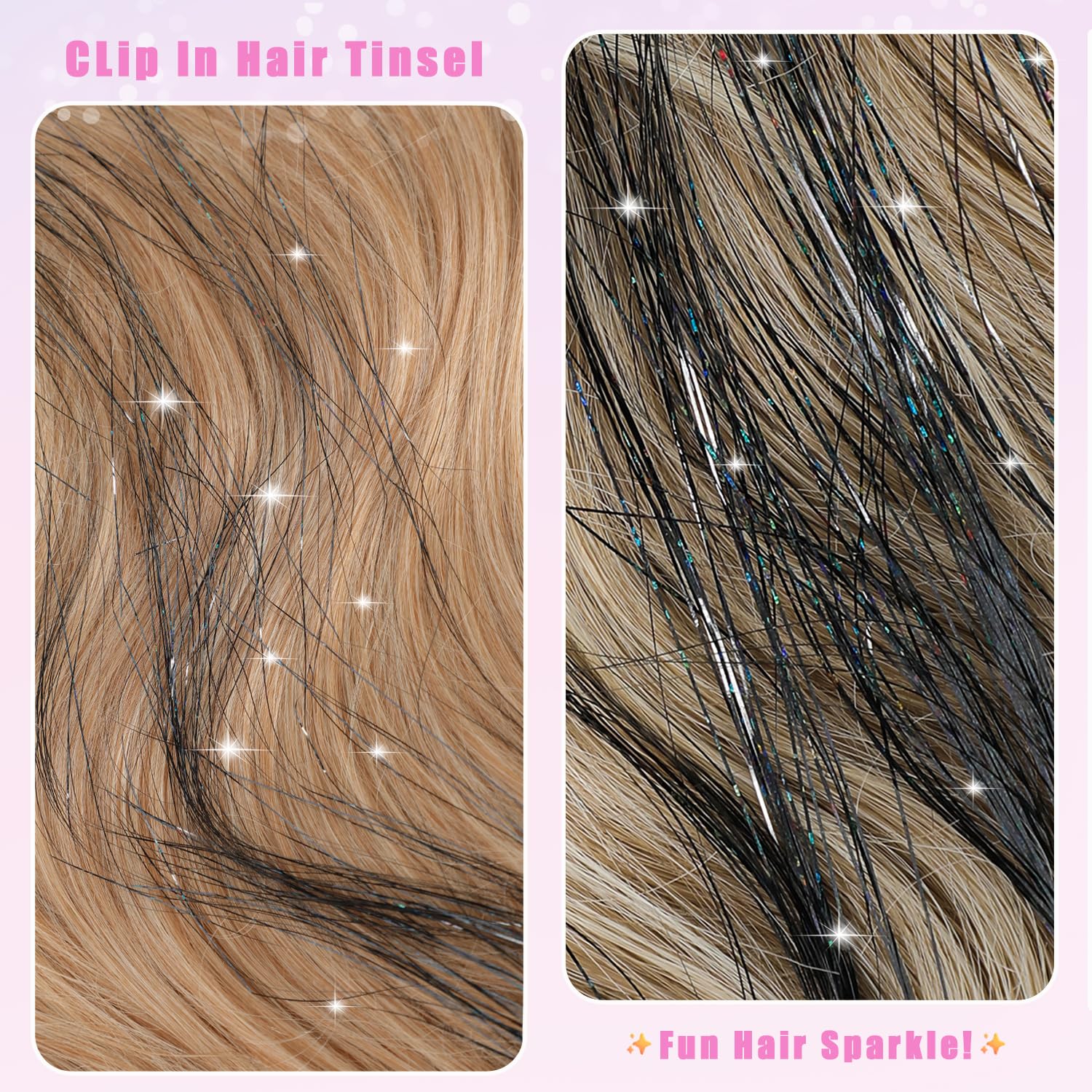 🔥This week's hot sale🔥Clip-on Shimmering Hair Extensions
