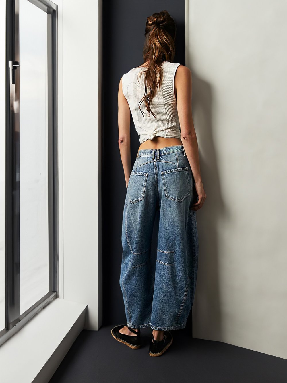 🔥This week's hot sale🔥 casual and trendy mid rise tube jeans
