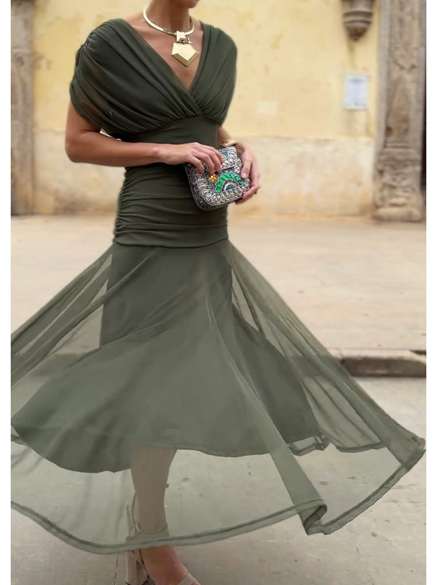 🔥This week's hot sale🔥 Women's Elegant Mesh Boutonniere Dress