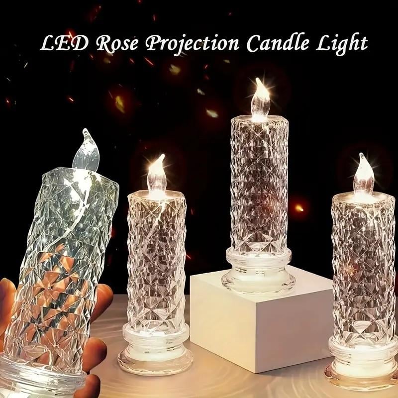 🔥This week's hot sale🔥Rose Electronic Candle Creative Night Light