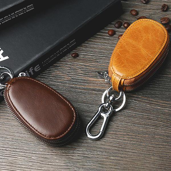 🔥This week's hot sale🔥Men's genuine leather simple double zipper car key bag