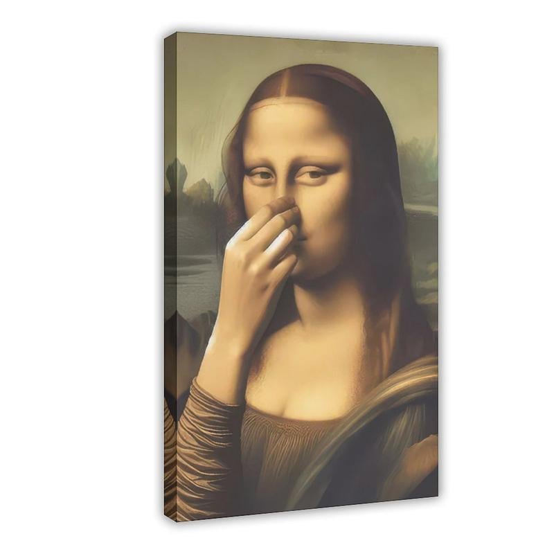 🔥This week's hot sale🔥The comical Mona Lisa imitates canvas art